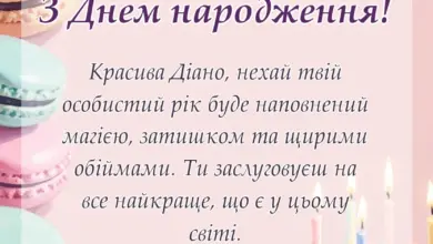 святкова картинка: привітання з днем народження діані своїми словами