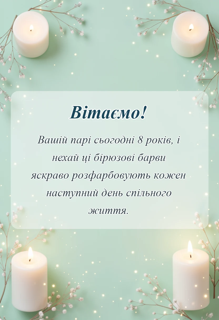 красива листівка: картинки з бірюзовим весіллям своїми словами