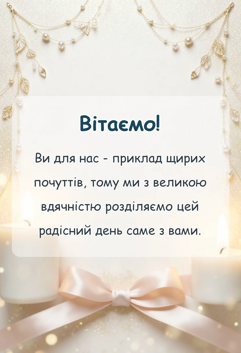 святкова картинка: слова подяки батькам на весіллі