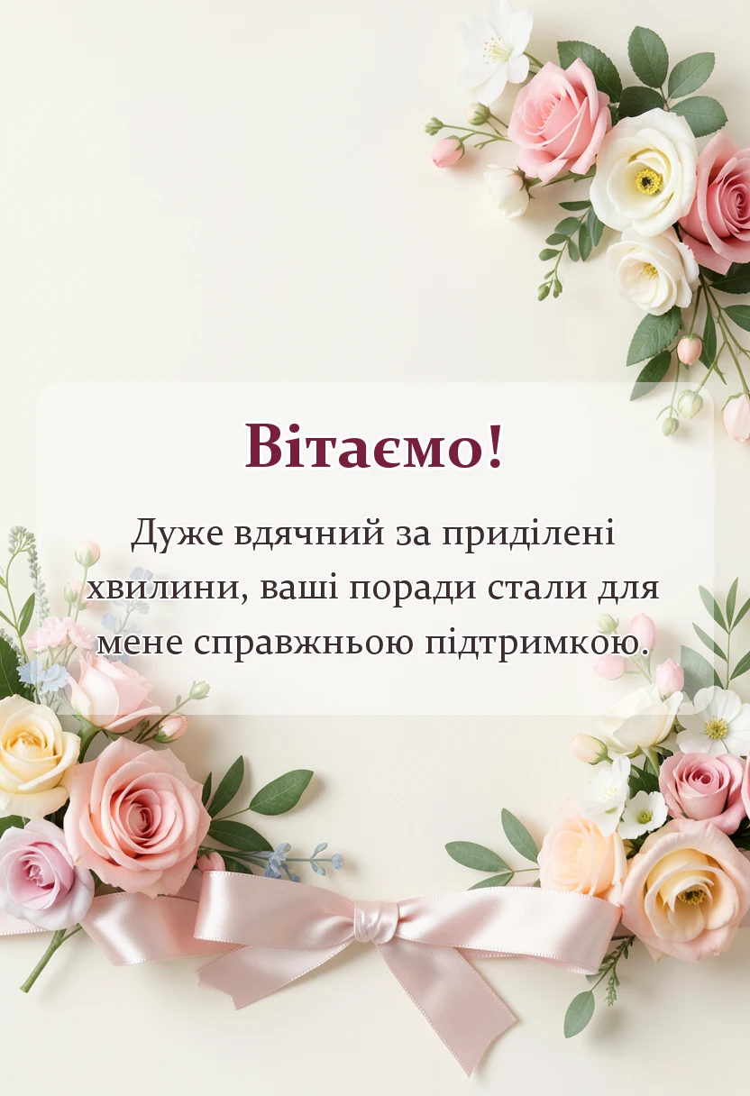 унікальна листівка - дякую за приділений час