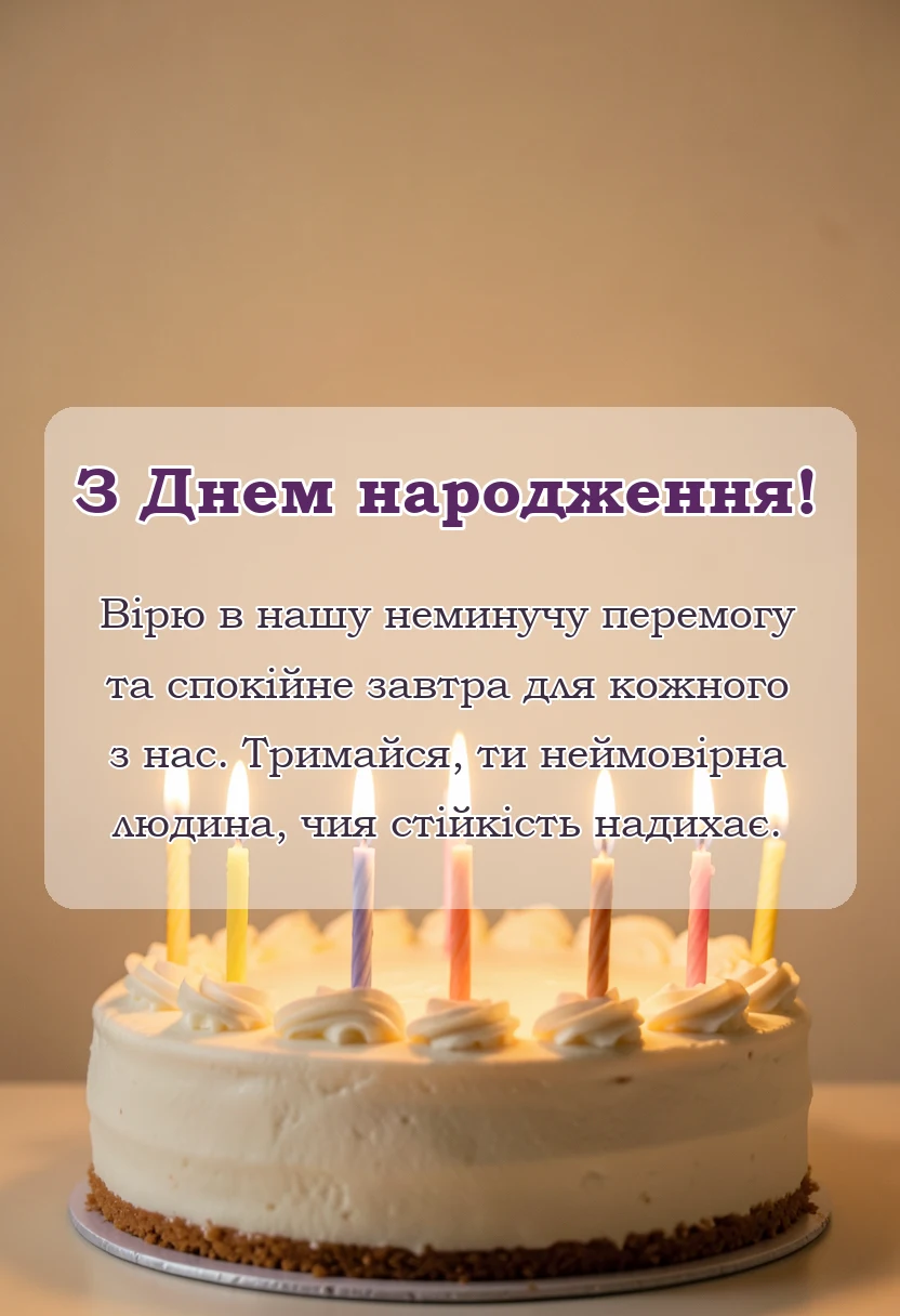 святкова картинка: побажання миру і перемоги