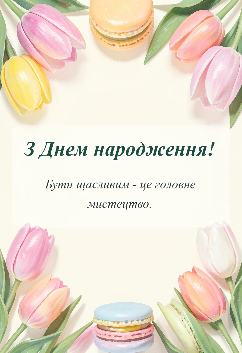 унікальна листівка - побажання на ювілей