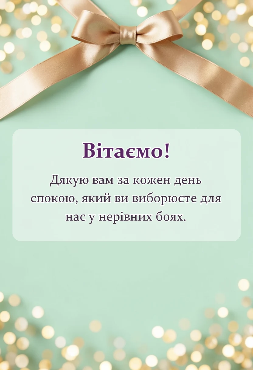 вітальна листівка - подяка воїнам своїми словами