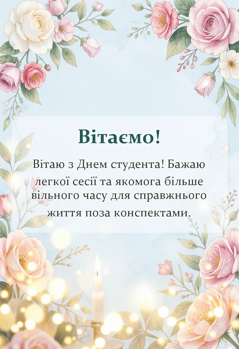 вітальна листівка - картинки з днем студента