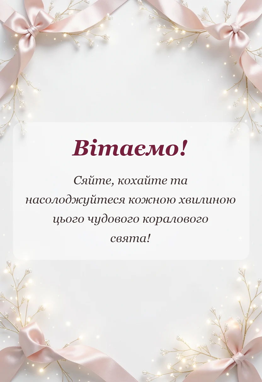 листівка з побажанням - привітання з кораловим весіллям картинки