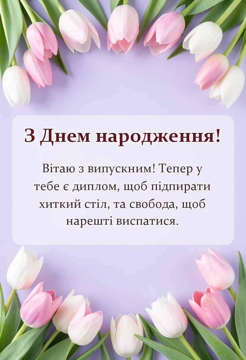 унікальна листівка - прикольні привітання для випускників