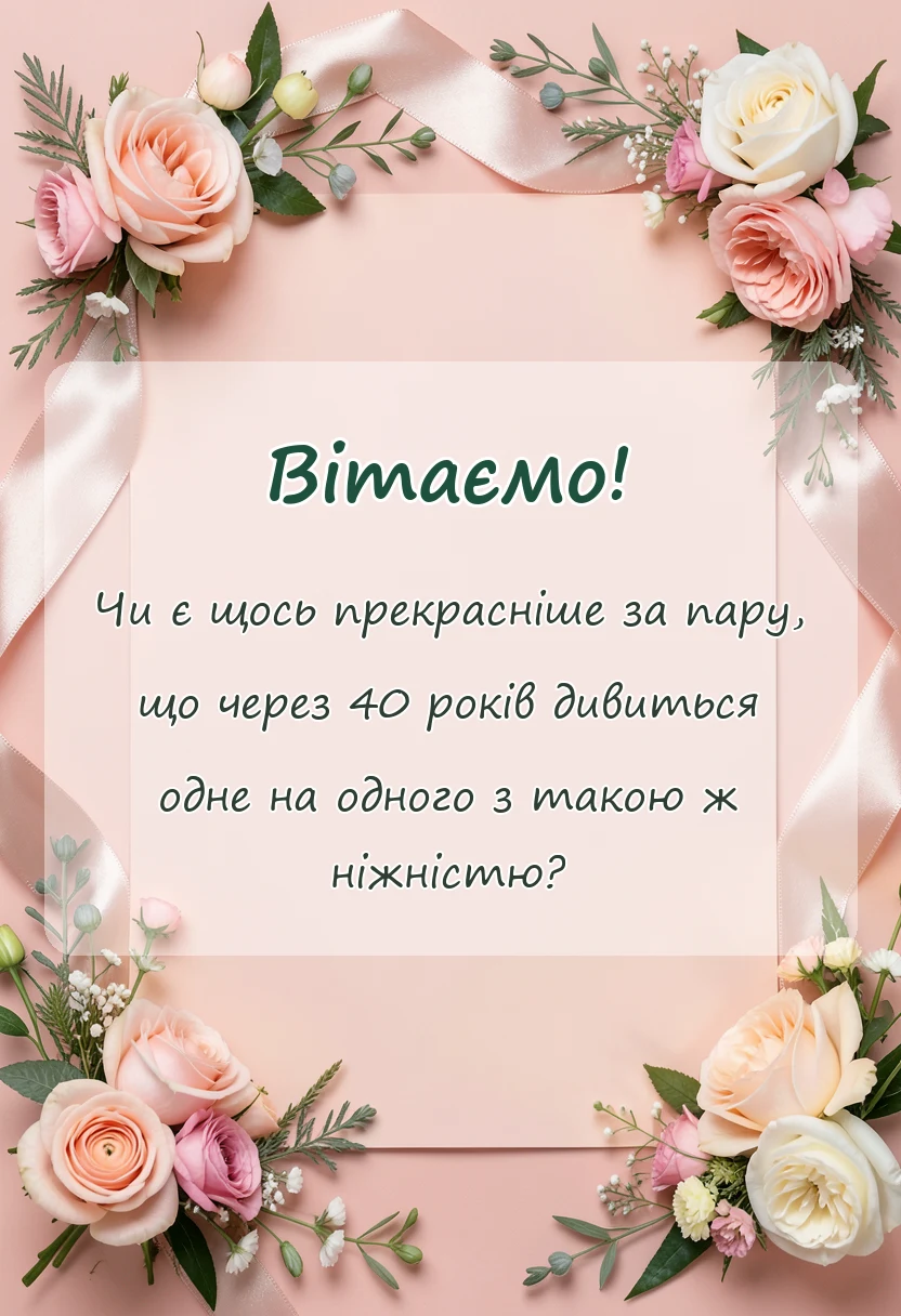 вітальна листівка - картинки з рубіновим весіллям у віршах
