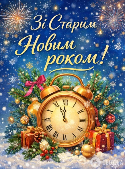 Зі Старим Новим роком! Годинник та подарунки.